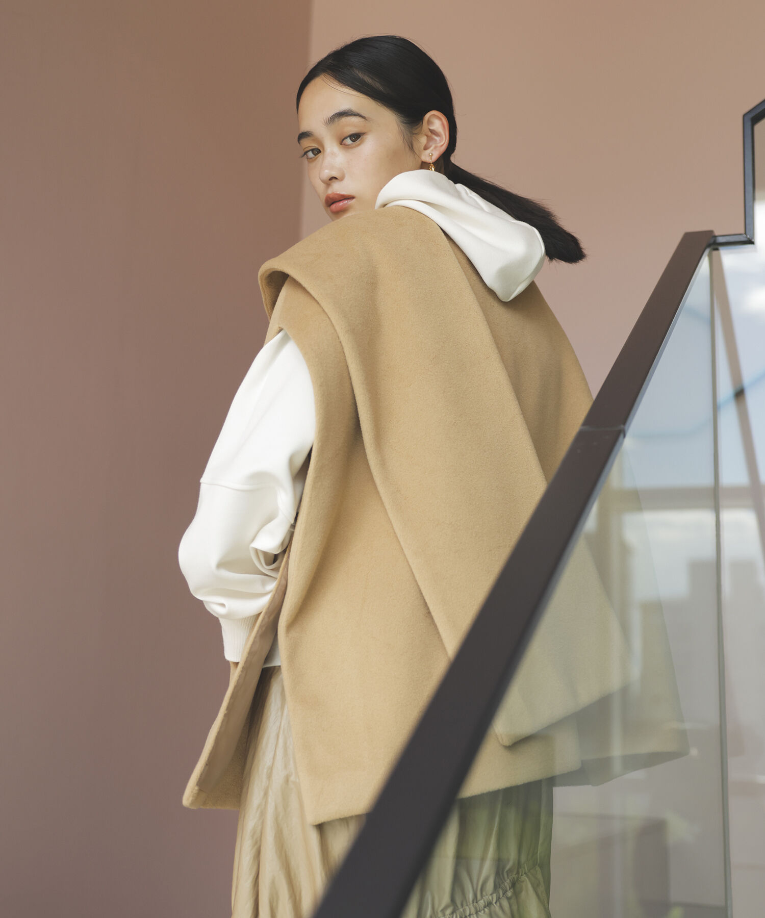 VIS「マフラーみたいに巻けるポンチョベスト」|ポンチョ・ケープ|