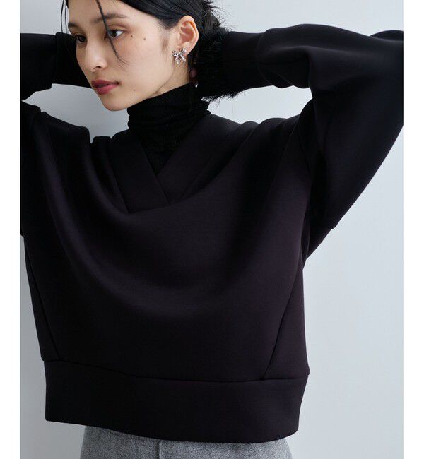 VIS「もちっとふわふわスフレタッチニュアンスＶネックプルオーバー【洗える】」|その他|