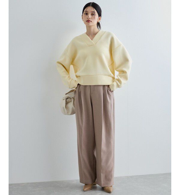 VIS「もちっとふわふわスフレタッチニュアンスＶネックプルオーバー【洗える】」|その他|