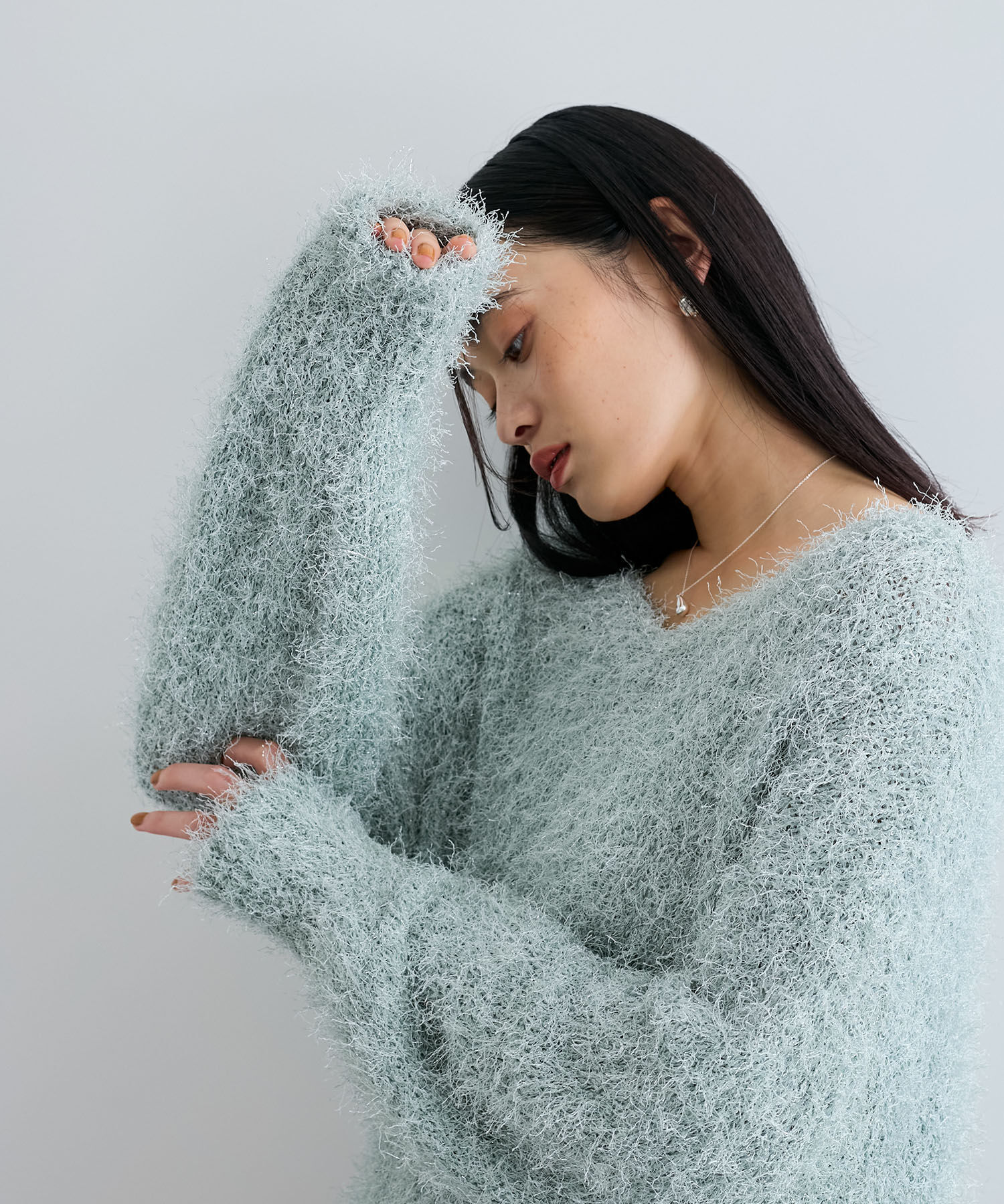 VIS「【洗える】ふわキラニットプルオーバー」|ニット・セーター|