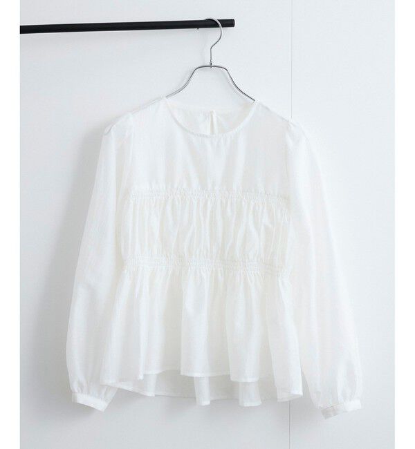 VIS「【洗える】シャーリングブラウス」|シャツ・ブラウス|