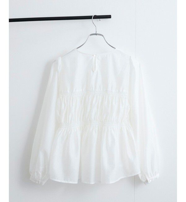 VIS「【洗える】シャーリングブラウス」|シャツ・ブラウス|