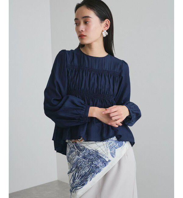 VIS「【洗える】シャーリングブラウス」|シャツ・ブラウス|コンメイン