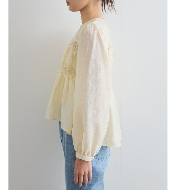 VIS「【洗える】シャーリングブラウス」|シャツ・ブラウス|