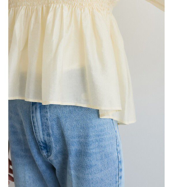 VIS「【洗える】シャーリングブラウス」|シャツ・ブラウス|