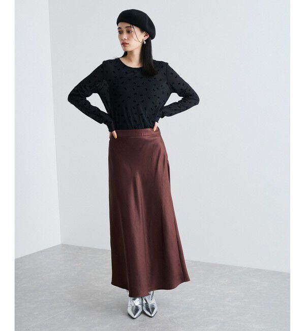 VIS「シアードット＆リボン柄プルオーバー」|Tシャツ・カットソー|