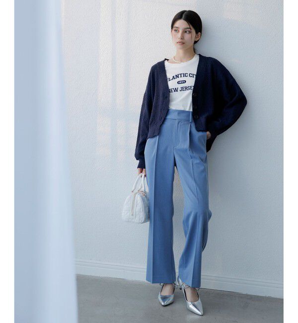 VIS「コンパクトフロッキープリントロゴTシャツ」|Tシャツ・カットソー|