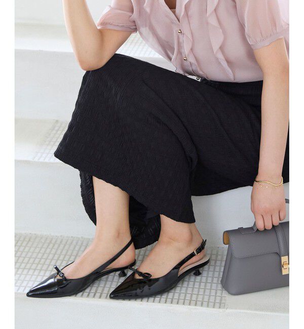 VIS「スリングバックリボンミュール」|パンプス|