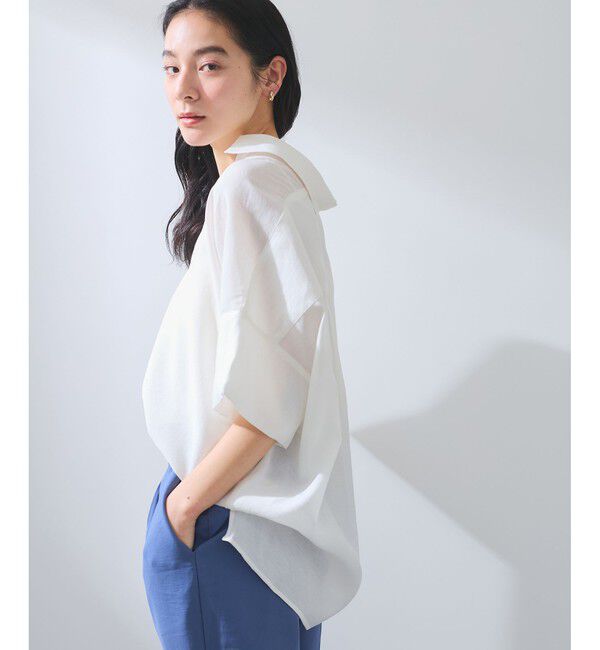 VIS「【WEB限定】バックシャンスキッパーブラウス」|シャツ・ブラウス|