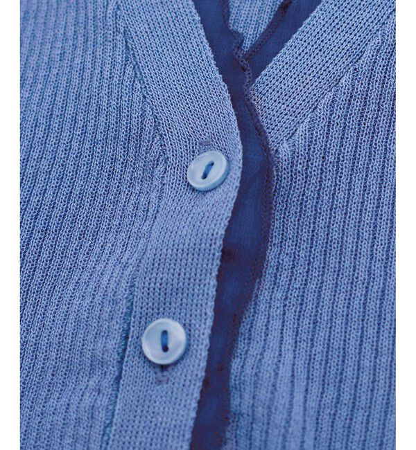 VIS「【WEB限定】シアーフリルサマーニットベスト」|ベスト・ジレ|