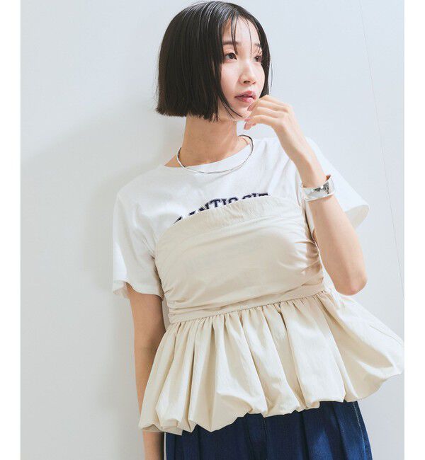 VIS「コサージュ付きバルーンナイロンビスチェ」|その他|