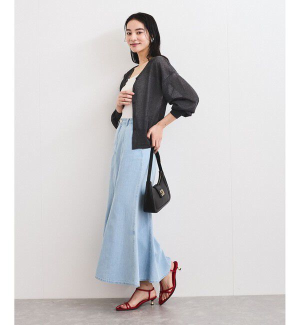 VIS「【前後2WAY】ハート釦シアーカーディガン」|カーディガン|