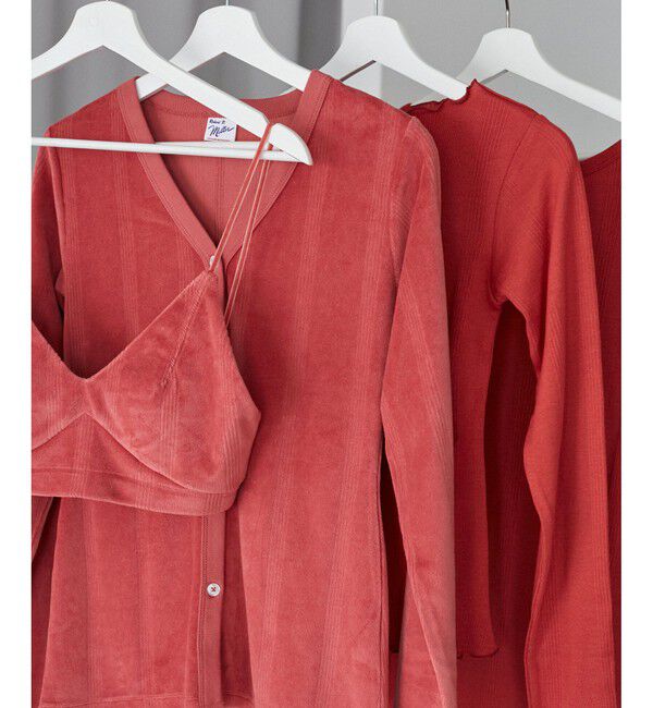 VIS「【Miller】VIS別注モデルベロアボタンアップカーディガン【洗える】」|カーディガン|