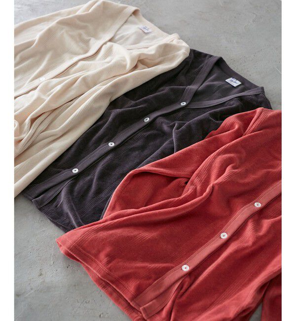 VIS「【Miller】VIS別注モデルベロアボタンアップカーディガン【洗える】」|カーディガン|