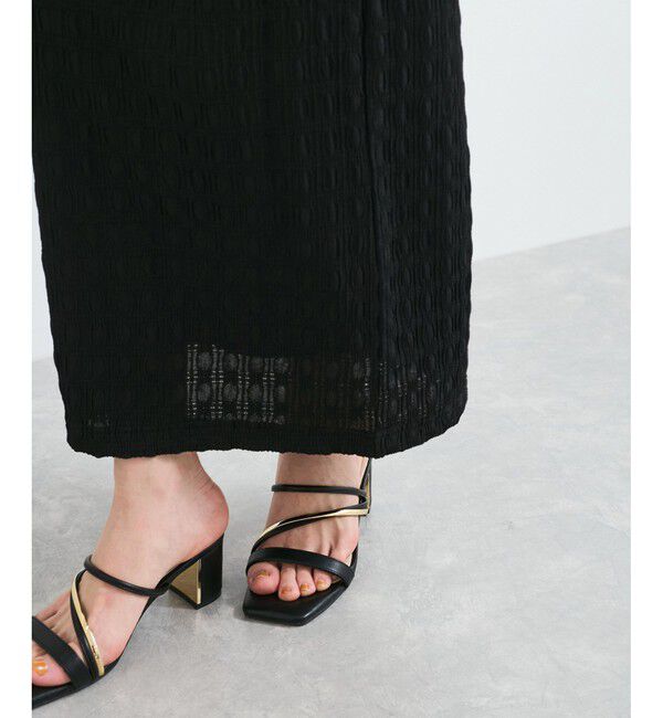 VIS「【新色追加】【接触冷感】膨れジャガードナロースカート」|スカート|