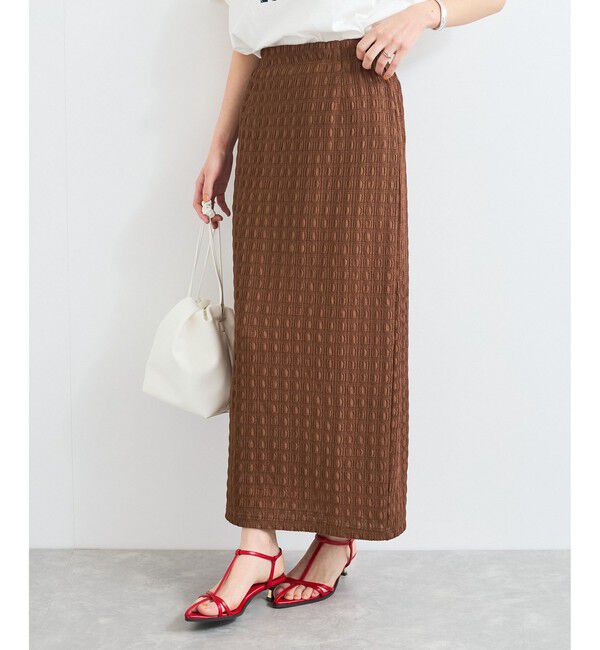 VIS「【新色追加】【接触冷感】膨れジャガードナロースカート」|スカート|