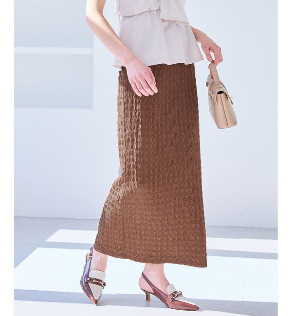 VIS「【新色追加】【接触冷感】膨れジャガードナロースカート」|スカート|