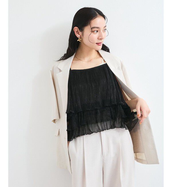 VIS「【WEB限定】【前後2WAY】グリッターフレアビスチェ」|キャミソール|