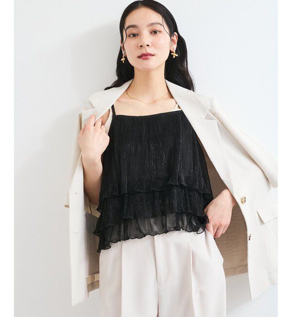 VIS「【WEB限定】【前後2WAY】グリッターフレアビスチェ」|キャミソール|