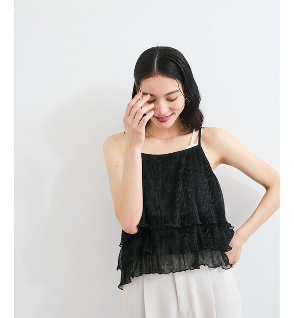 VIS「【WEB限定】【前後2WAY】グリッターフレアビスチェ」|キャミソール|