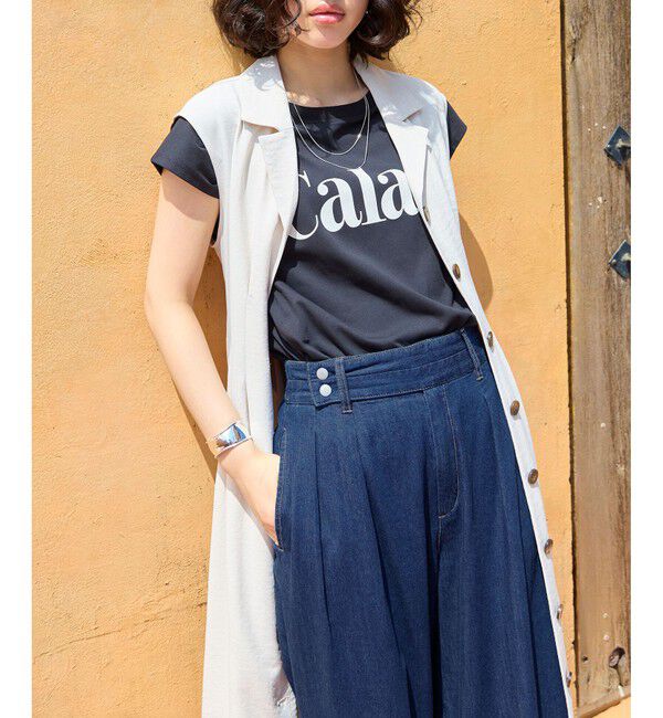 VIS「タックデザインリラックスデニムパンツ」|デニム|