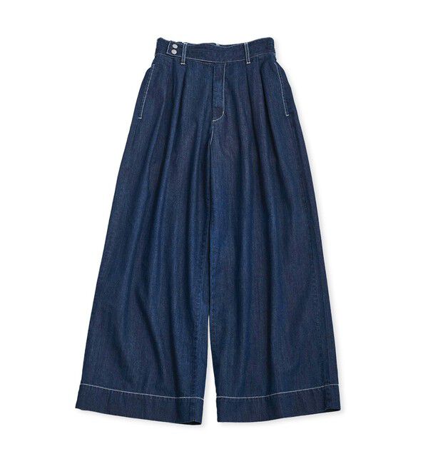 VIS「タックデザインリラックスデニムパンツ」|デニム|