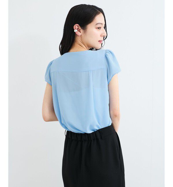 VIS「【WEB限定】【2WAY】リボンモチーフフリルブラウス」|シャツ・ブラウス|