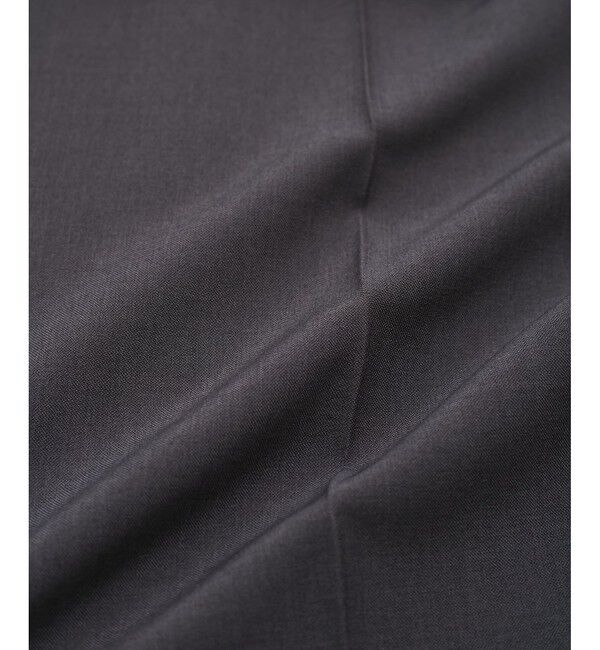 VIS「【新色追加】【防シワ/接触冷感】ベルトディテールタックワイドスラックスパンツ」|スラックス|