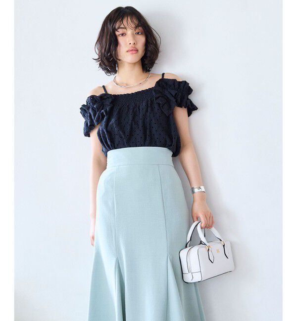 VIS「【2WAY】エンブロイダリーレースショルダーブラウス」|シャツ・ブラウス|