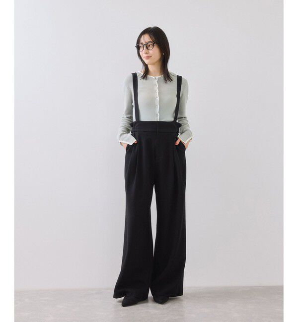 VIS「【WEB/一部店舗限定】配色メローバイカラーカーディガン」|カーディガン|