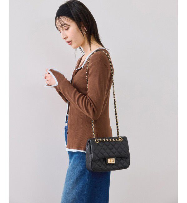 VIS「【WEB/一部店舗限定】配色メローバイカラーカーディガン」|カーディガン|