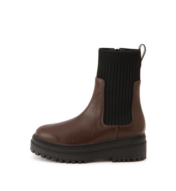 VIS「タンクソールサイドニットブーツ」|ロングブーツ|