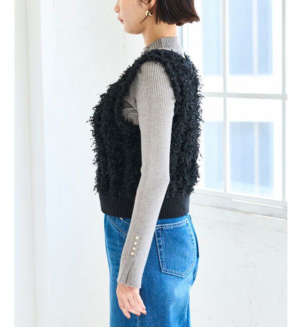 VIS「【2WAY】フリンジニットベスト」|ベスト・ジレ|