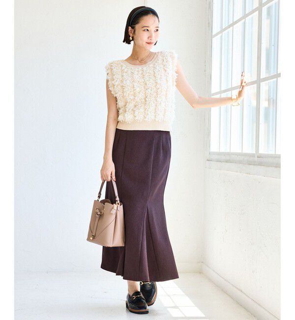 VIS「【2WAY】フリンジニットベスト」|ベスト・ジレ|