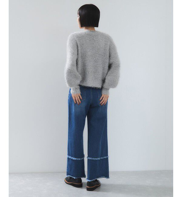 VIS「ポップコーンヤーンラメフェザーニットカーディガン/WEB限定FSサイズ」|カーディガン|