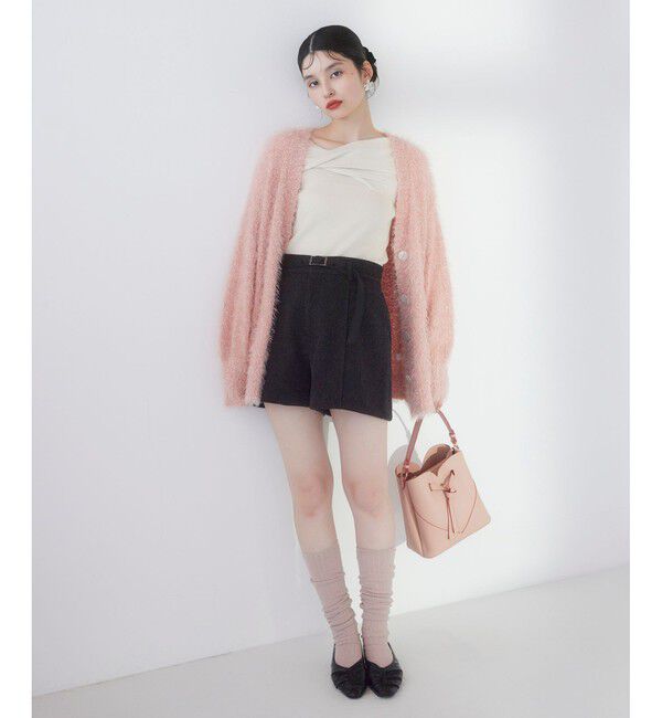 VIS「ポップコーンヤーンラメフェザーニットカーディガン/WEB限定FSサイズ」|カーディガン|