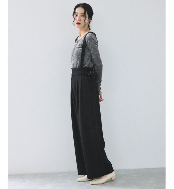 VIS「サスペンダー付き2WAYワイドパンツ」|チノ|