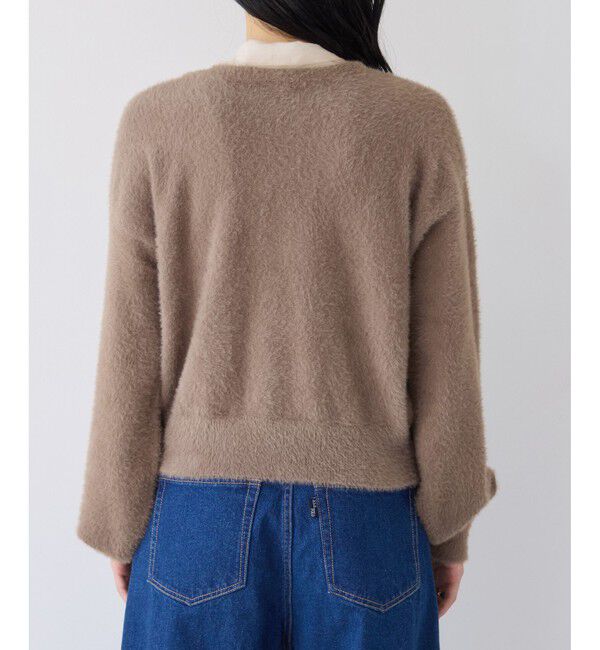 VIS「シアーボウタイリボン付きフェザーニットプルオーバー/2WAY・イージーケア」|ニット・セーター|