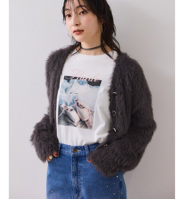 VIS「ラビットライクVネックカーディガン/イージーケア・WEB限定カラー」|カーディガン|