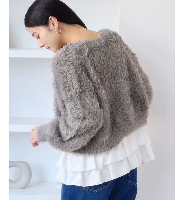 VIS「ラビットライクVネックカーディガン/イージーケア・WEB限定カラー」|カーディガン|