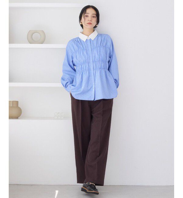 VIS「シャーリングデザインシャツ」|シャツ・ブラウス|
