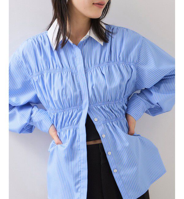 VIS「シャーリングデザインシャツ」|シャツ・ブラウス|