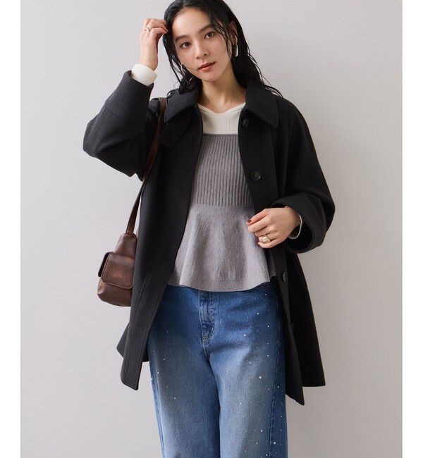 VIS「ペプラムニットドッキングプルオーバー」|ニット・セーター|