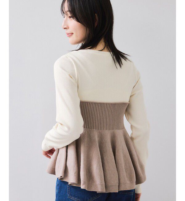 VIS「ペプラムニットドッキングプルオーバー」|ニット・セーター|