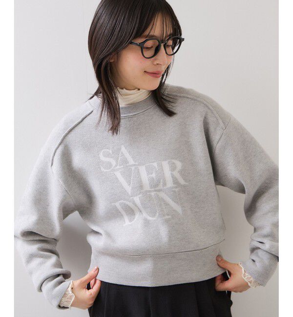 VIS「スウェットライクジャガードロゴニット」|ニット・セーター|