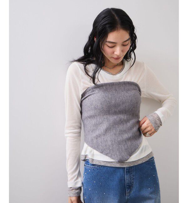 VIS「トライアングルニットスカーフ」|バンダナ・スカーフ|