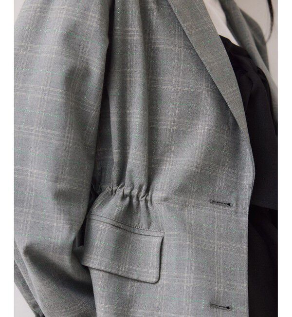 VIS「チェックアソートウエストドロストジャケット」|テーラードジャケット|