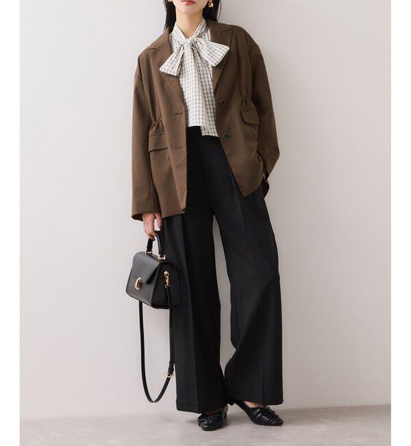 VIS「チェックアソートウエストドロストジャケット」|テーラードジャケット|