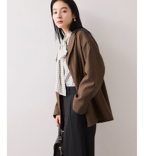 VIS「チェックアソートウエストドロストジャケット」|テーラードジャケット|