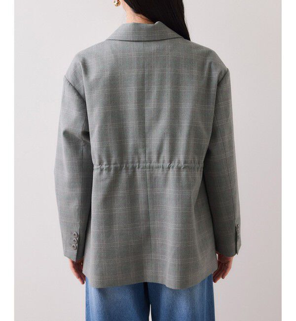 VIS「チェックアソートウエストドロストジャケット」|テーラードジャケット|